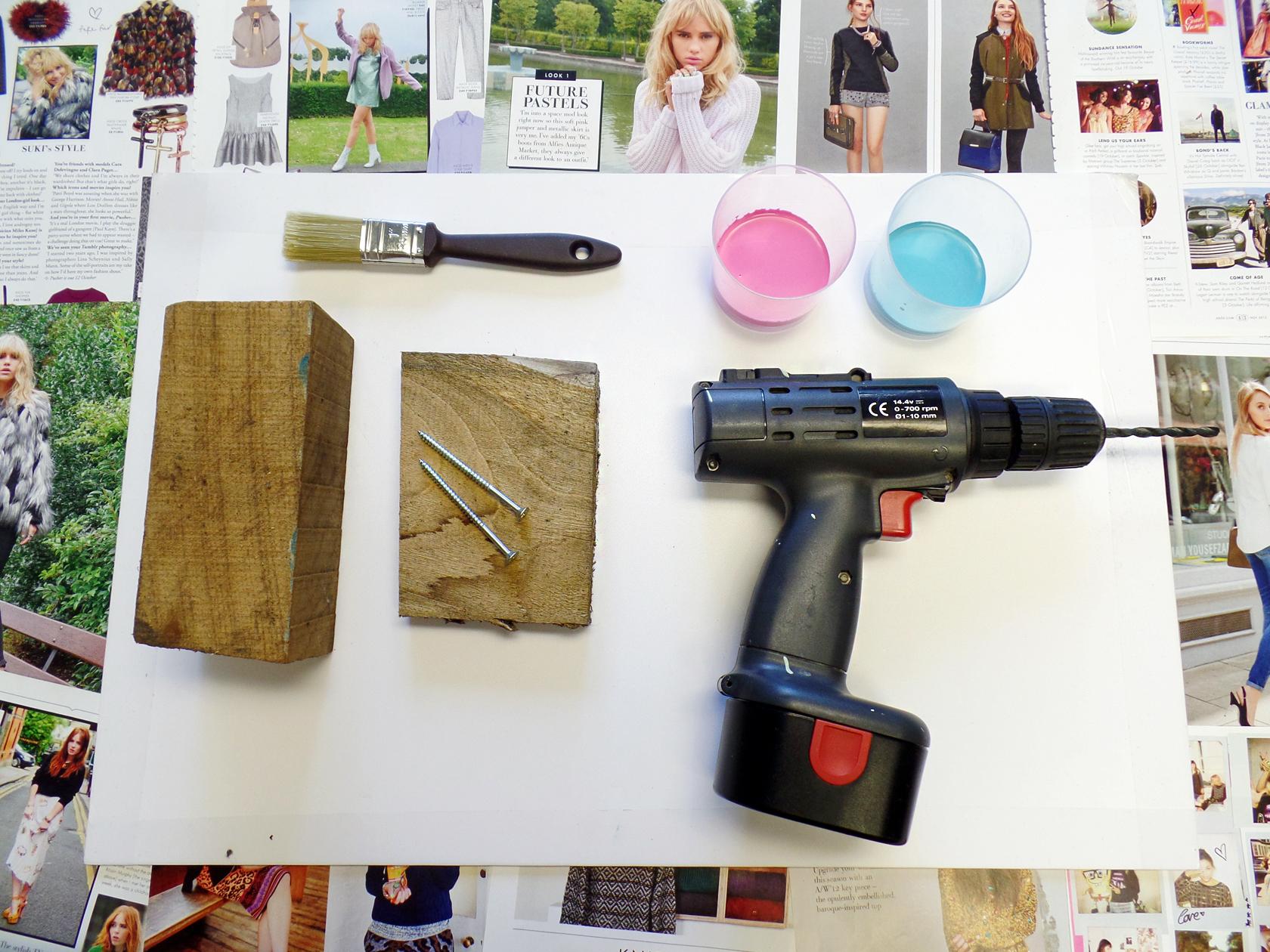 Materials for creating home-made bee house 1