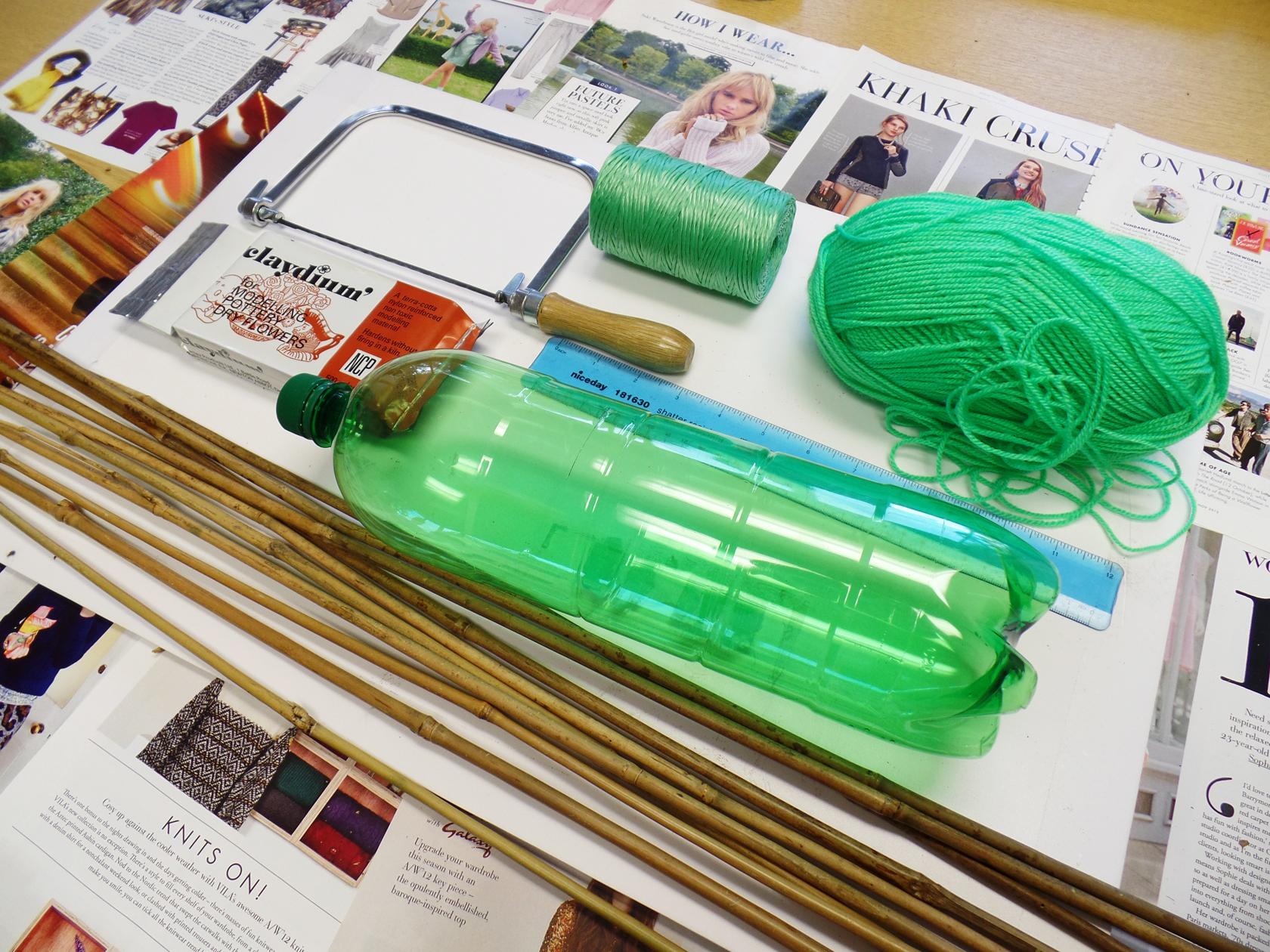 Materials for creating home-made bee house 2